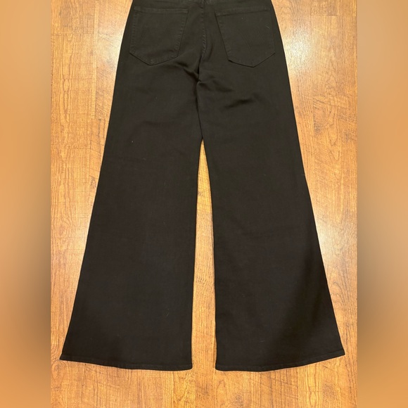 Mother The Twister Sneak Pitch Black Jeans Womens 29 Denim Wide Leg Stretch - Picture 7 of 10